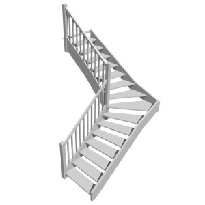 Г-образная забежная лестница, вариант 1