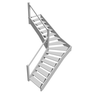 Г-образная забежная лестница, вариант 3