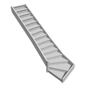 Прямая забежная лестница, вариант 5