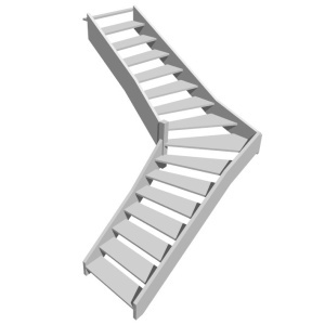 Г-образная забежная лестница, вариант 2