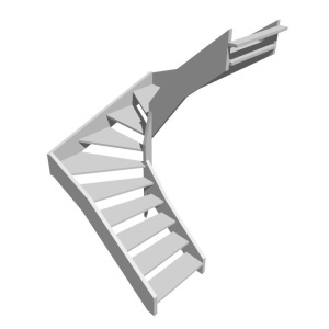 П-образная забежная лестница, вариант 8