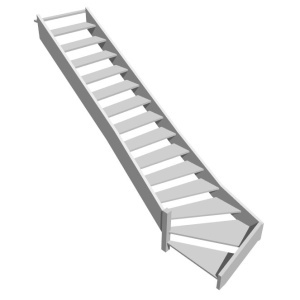 Прямая забежная лестница, вариант 2