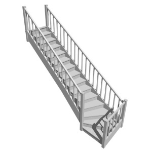 Прямая забежная лестница, вариант 4